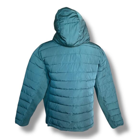Universal Standard Teal Hooded Puffer Jacket Quilted Medium NWT Comfort Panel - Picture 7 of 11